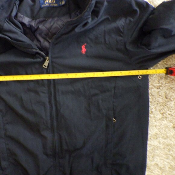Vintage Polo Ralph Lauren Men's Nylon Lined Bomber Jacket Size Small Blue - Picture 13 of 14